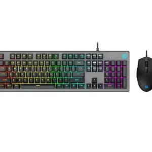 HP KM300F USB Gaming Keyboard and Mouse with Colorful Backlit Lighting