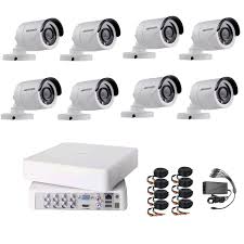 Hikvision 8 CCTV Cameras Kit And DVR With 1 TB Hard Disk