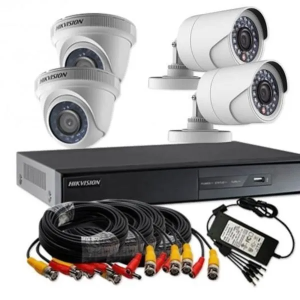 Hikvision 4 CCTV Cameras Full Kit ( With Enabled Mobile Monitoring)