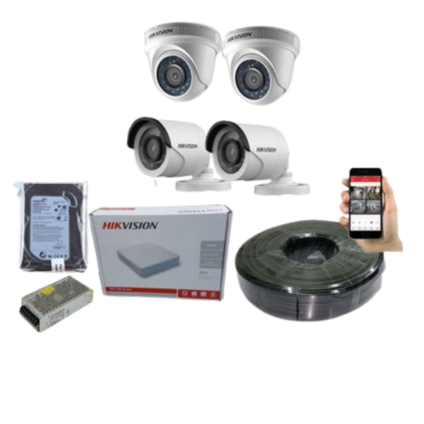 Hikvision 4 Full HD 2MP 1080P CCTV