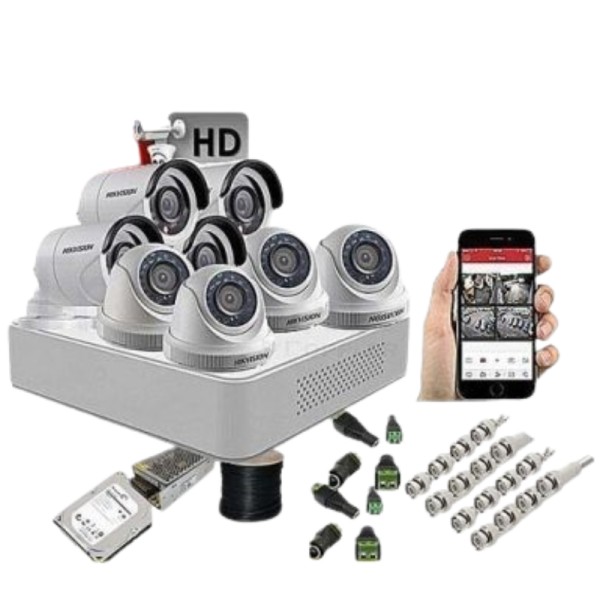 Hikvision 8 CCTV Cameras Kit