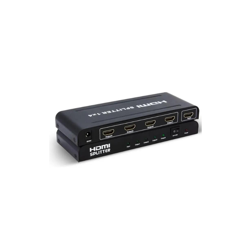 HDMI Splitter Switch 4K 4 Ports 4x1 HDMI Switcher Splitter Box Support 4K Ultra HD 3D with Power Adapter 30Hz Resolution
