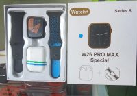 W26 PRO Series 8 Bluetooth Call ECG, Always On Display,NFC ,Wireless Charging Smartwatch