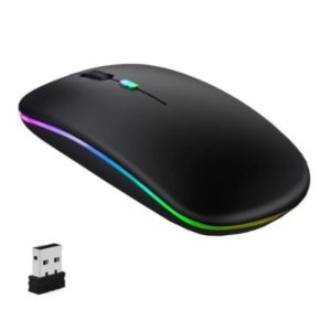 Bluetooth Mouse Wireless Slim 2.4G LED Rechargeable Portable Optical Office