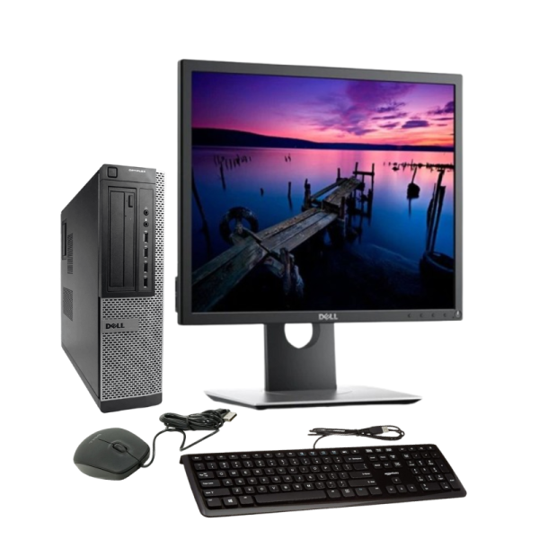 Dell Optiplex Intel core i5 2nd gen Dell 19" Square monitor 4 gb RAM 500 GB HDD with Nvidia GT610 2gb Graphics card