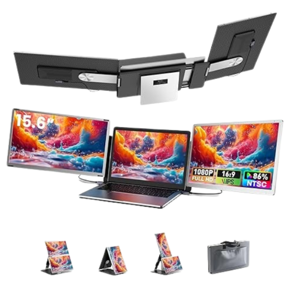 S6 Laptop Screen Extender Monitor Portable 15.6'' Dual Screen Monitor for Laptop