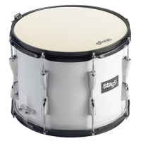 Stagg 22089 13 x 10-Inch Marching Tenor Drum with Strap - White