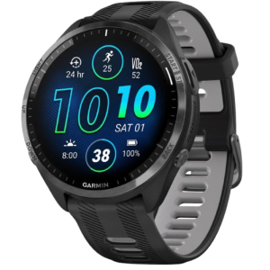 Garmin Forerunner® 965 Running Smartwatch, Colorful AMOLED Display, Training Metrics and Recovery Insights, Black and Powder Gray