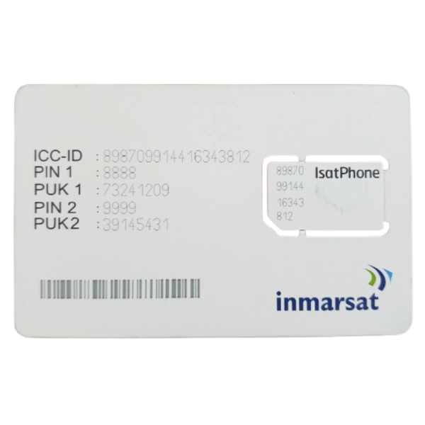 INMARSAT ISATPHONE Satellite Phone PREPAID SIM Card