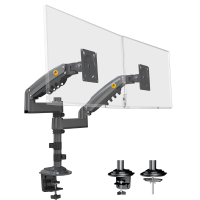 NB North Bayou Dual Monitor Desk Mount Model- H180 Stand Full Motion Swivel Computer Monitor Arm Fits 2 Screens up to 27''