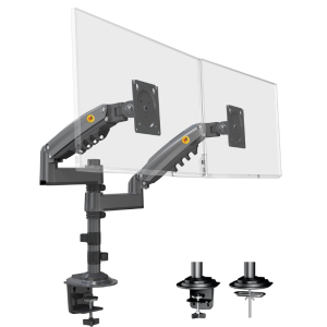 NB North Bayou Dual Monitor Desk Mount Model- H180 Stand Full Motion Swivel Computer Monitor Arm Fits 2 Screens up to 27''
