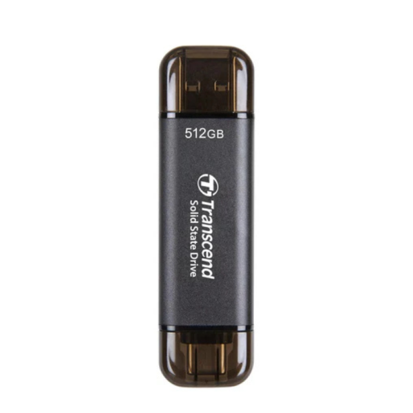 Transcend 310C 2-in-1 Portable External 512GB SSD with USB-C & USB-A Ports