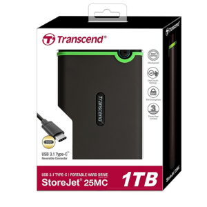 1 TB Transcend StoreJet 25M3 3.1 External Hard Drive 3.0 USB