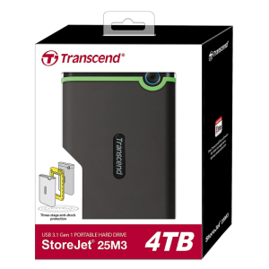 4TB TRANSCEND StoreJet 25M3 Hard Disc USB 3.1 External Hard Drive